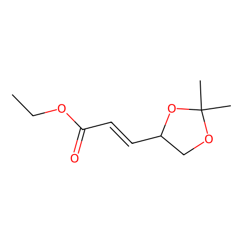 Ethyl 3-(2,2-dimethyl-1,3-dioxolan-4-yl)prop-2-enoate structure