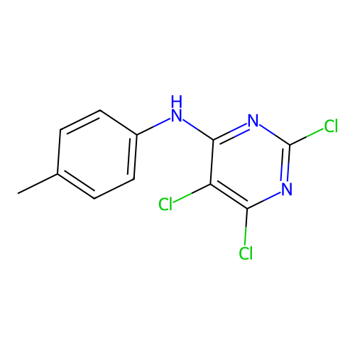 2,5,6-trichloro-N-(4-methylphenyl)pyrimidin-4-amine structure