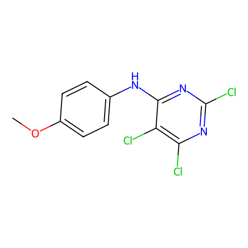 2,5,6-trichloro-N-(4-methoxyphenyl)pyrimidin-4-amine structure