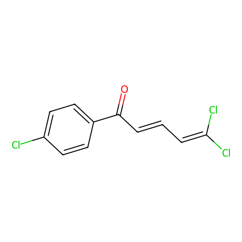 4',5,5-Trichloro-2,4-pentadienophenone structure