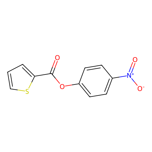 2-Thiophenecarboxylic acid, 4-nitrophenyl ester structure