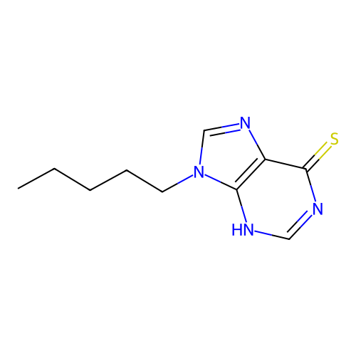9H-Purine-6-thiol, 9-pentyl- structure