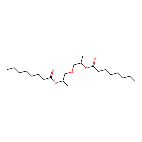 Octanoic acid, 1,1'-(oxybis(methyl-2,1-ethanediyl)) ester structure