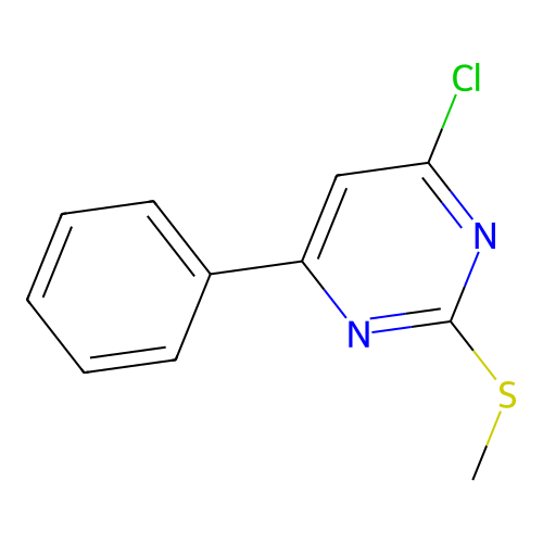 4-Chloro-2-methylsulfanyl-6-phenylpyrimidine structure