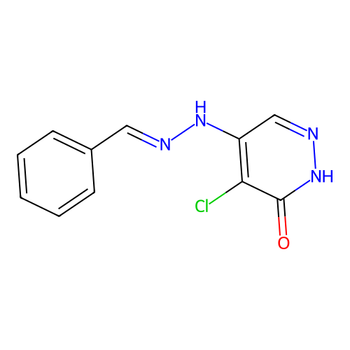 4-(2-benzylidenehydrazinyl)-5-chloro-1H-pyridazin-6-one structure