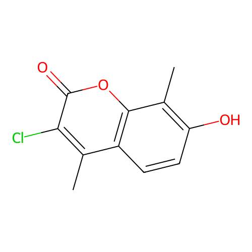 3-Chloro-7-hydroxy-4,8-dimethylchromen-2-one structure