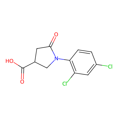 1-(2,4-Dichlorophenyl)-5-oxopyrrolidine-3-carboxylic acid structure
