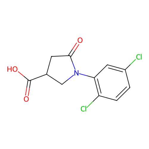 1-(2,5-Dichlorophenyl)-5-oxopyrrolidine-3-carboxylic acid structure