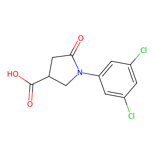1-(3,5-Dichlorophenyl)-5-oxopyrrolidine-3-carboxylic acid structure