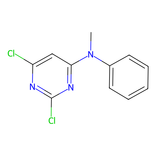 2,6-dichloro-N-methyl-N-phenylpyrimidin-4-amine structure