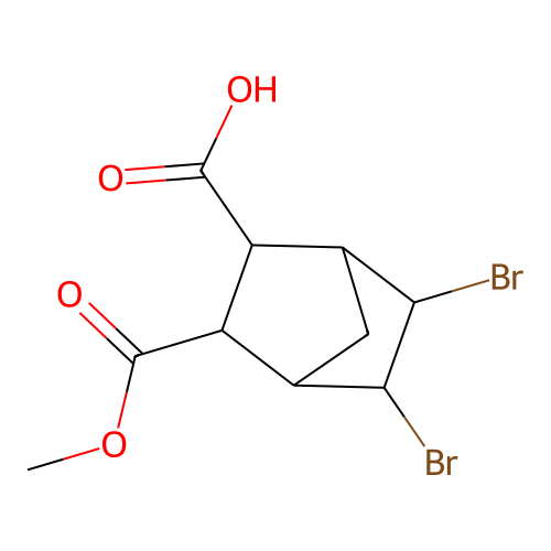 5,6-Dibromo-3-(methoxycarbonyl)bicyclo[2.2.1]heptane-2-carboxylic acid structure