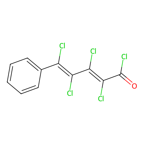 2,3,4,5-Tetrachloro-5-phenylpenta-2,4-dienoyl chloride structure