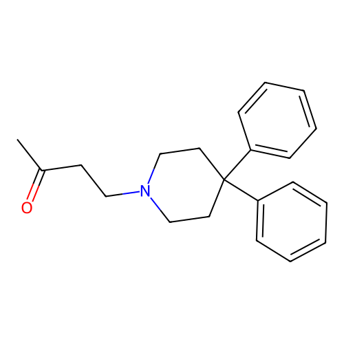 2-Butanone, 4-(4,4-diphenyl-1-piperidinyl)- structure