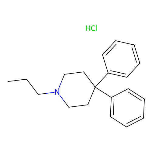 Piperidine, 4,4-diphenyl-1-propyl-, hydrochloride structure