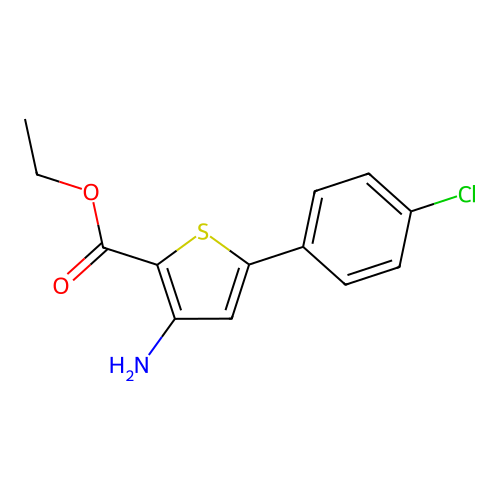 Ethyl 3-amino-5-(4-chlorophenyl)thiophene-2-carboxylate structure