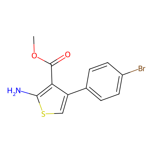 Methyl 2-amino-4-(4-bromophenyl)thiophene-3-carboxylate structure