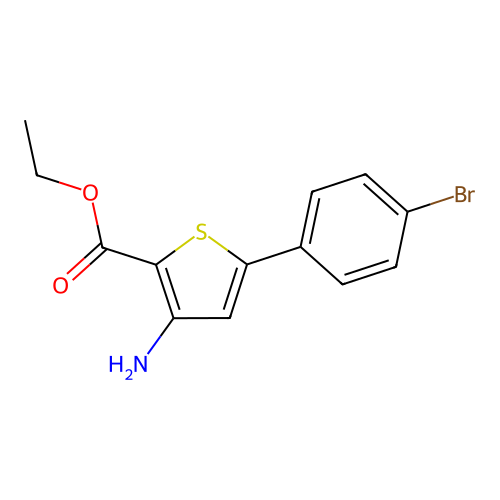 Ethyl 3-amino-5-(4-bromophenyl)thiophene-2-carboxylate structure