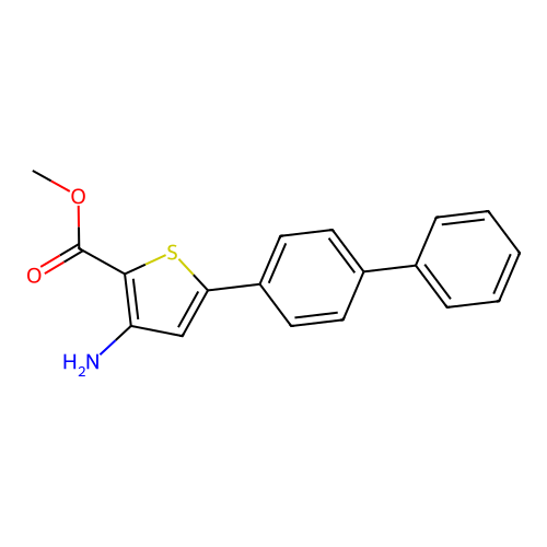 3-Amino-5-biphenyl-4-yl-thiophene-2-carboxylic acid methyl ester structure
