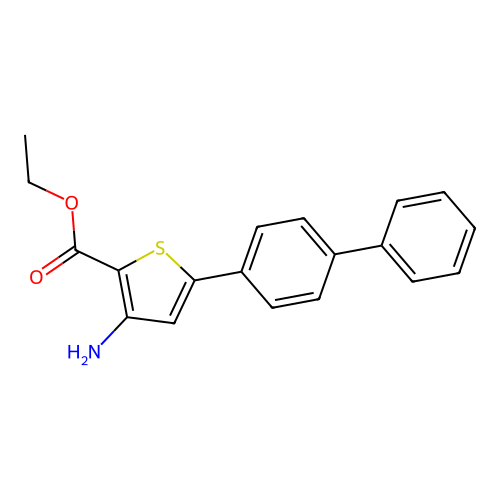 Ethyl 3-amino-5-{[1,1'-biphenyl]-4-yl}thiophene-2-carboxylate structure