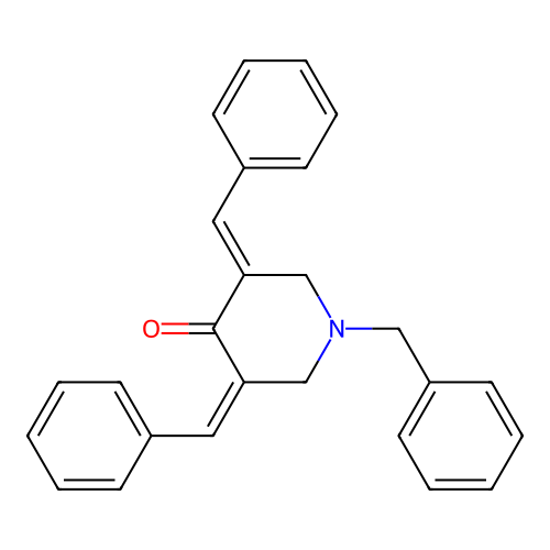 1-Benzyl-3,5-dibenzylidenepiperidin-4-one structure