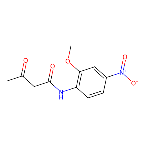 N-(2-methoxy-4-nitrophenyl)-3-oxobutanamide structure