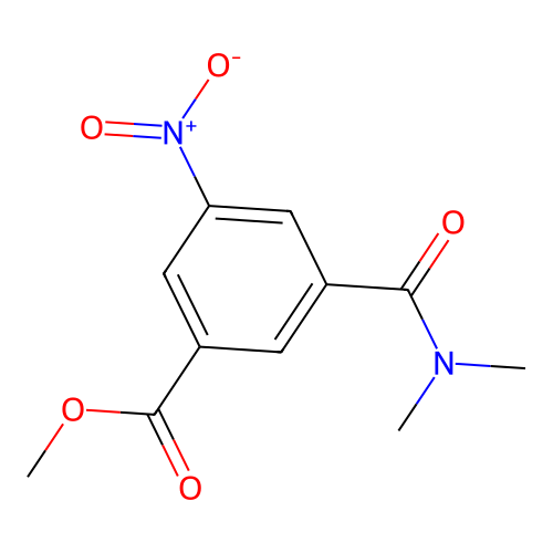 methyl 3-(N,N-dimethylcarbamoyl)-5-nitrobenzoate structure