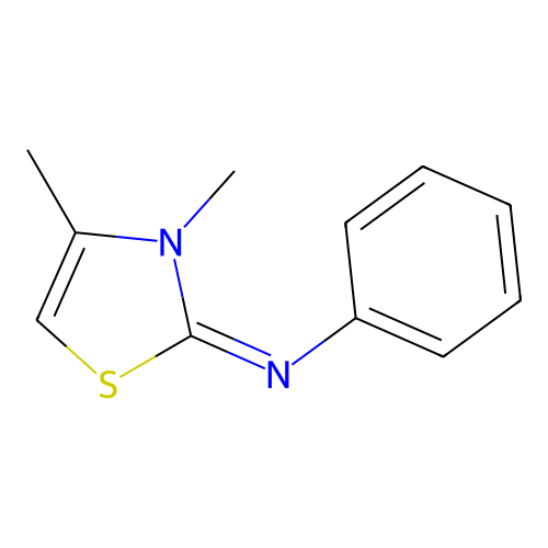 N-(3,4-Dimethyl-2(3H)-thiazolylidene)benzenamine structure