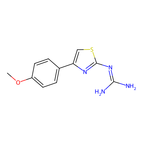 N-[4-(4-methoxyphenyl)-1,3-thiazol-2-yl]guanidine structure
