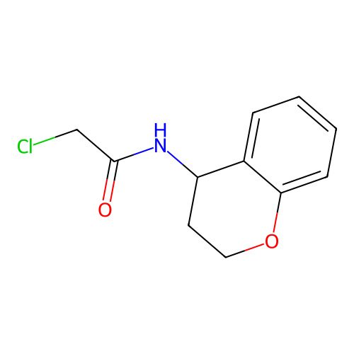 2-chloro-N-3,4-dihydro-2H-chromen-4-ylacetamide structure
