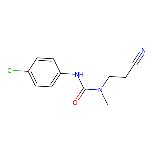 3-(4-Chlorophenyl)-1-(2-cyanoethyl)-1-methylurea structure