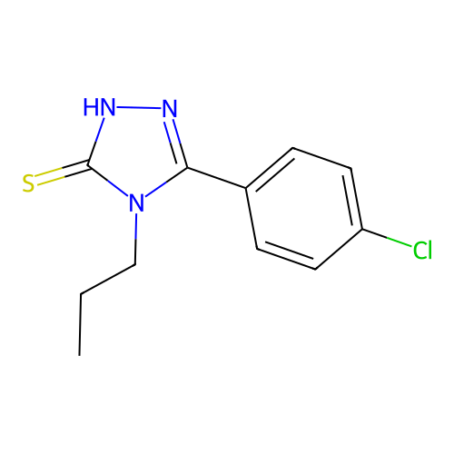 5-(4-chlorophenyl)-4-propyl-4H-1,2,4-triazole-3-thiol structure