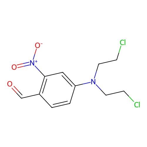 4-[Bis(2-chloroethyl)amino]-2-nitrobenzaldehyde structure