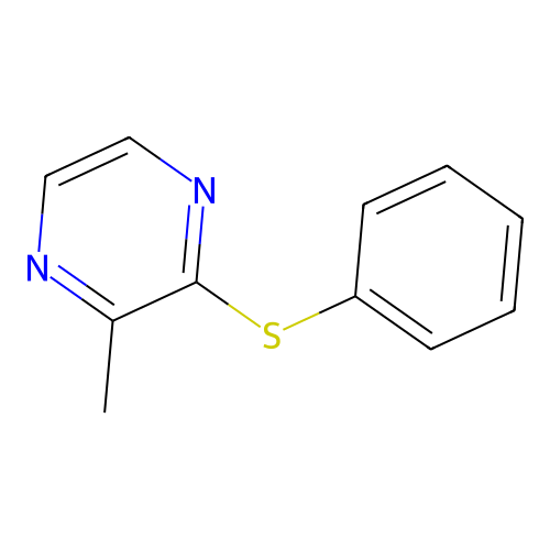 Pyrazine, 2-methyl-3-phenylthio structure