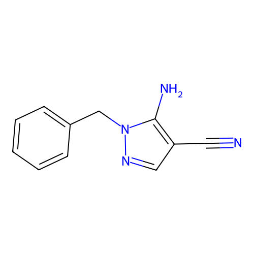 5-amino-1-benzyl-1H-pyrazole-4-carbonitrile structure