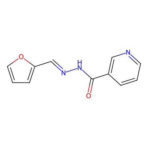 N-[(Furan-2-yl)methylidene]pyridine-3-carbohydrazonic acid structure