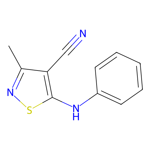 5-Anilino-3-methylisothiazole-4-carbonitrile structure