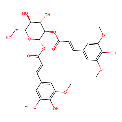 1,2-Di-O-sinapoyl-beta-D-glucose structure