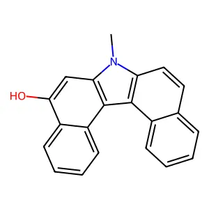 5-hydroxy-N-methyl-7H-dibenzo(c,g)carbazole structure