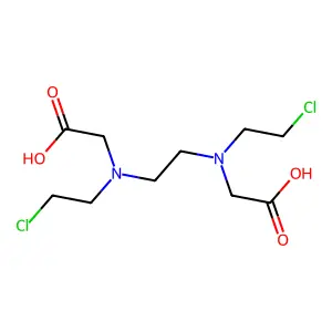 2,2'-(Ethane-1,2-diylbis((2-chloroethyl)azanediyl))diacetic acid structure