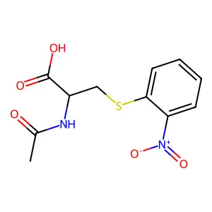 L-Cysteine, N-acetyl-S-(2-nitrophenyl)- structure