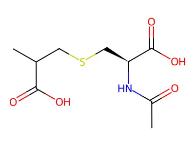 N-acetyl-S-(2-carboxypropyl)cysteine structure