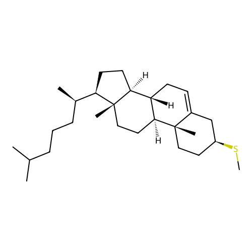 3beta-(Methylsulfanyl)cholest-5-ene structure