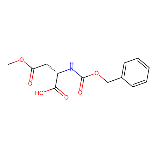 (2S)-2-(((benzyloxy)carbonyl)amino)-4-methoxy-4-oxobutanoic acid structure