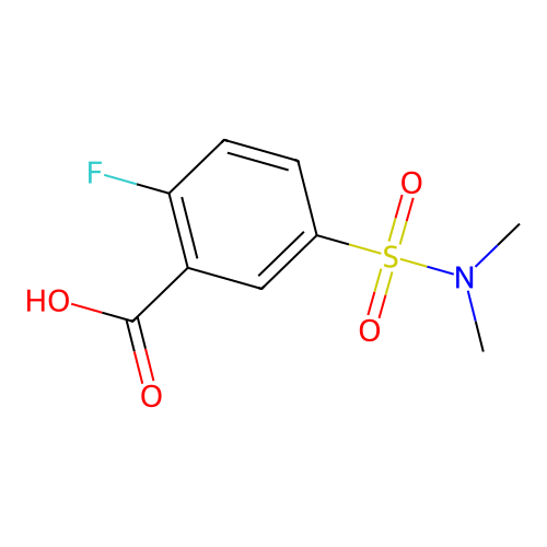 5-Dimethylsulfamoyl-2-fluoro-benzoic acid structure