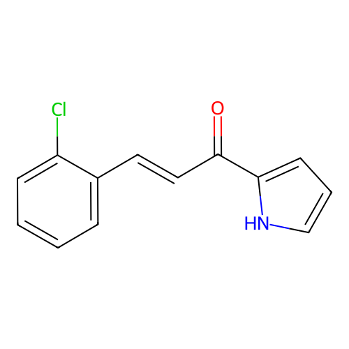 3-(2-chlorophenyl)-1-(1H-pyrrol-2-yl)-2-propen-1-one structure