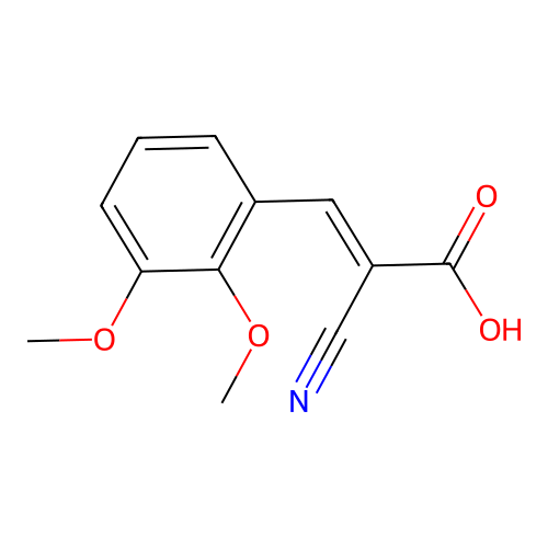 2-Cyano-3-(2,3-dimethoxyphenyl)prop-2-enoic acid structure