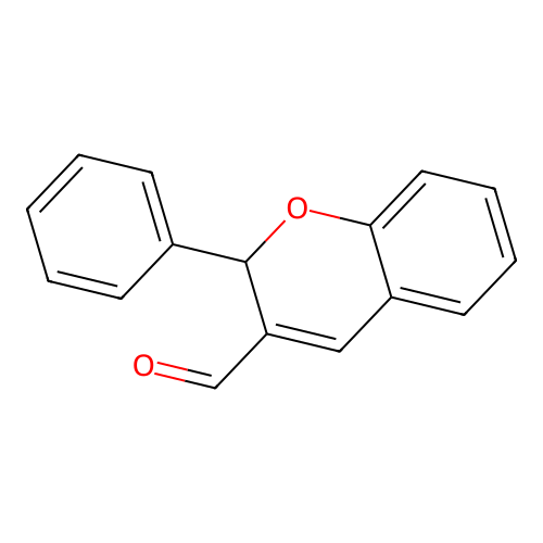 2-Phenyl-2H-1-benzopyran-3-carbaldehyde structure
