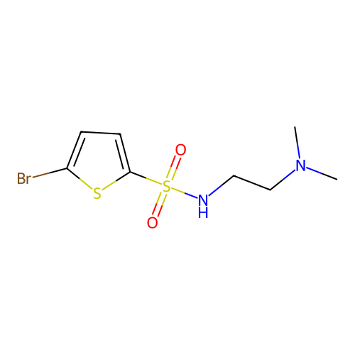 5-bromo-N-(2-(dimethylamino)ethyl)thiophene-2-sulfonamide structure