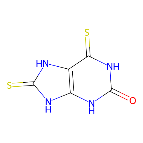 6,8-Dimercapto-2-hydroxypurine structure