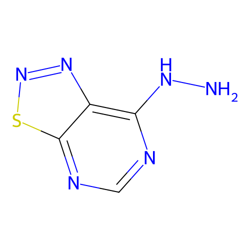 7-Hydrazinyl[1,2,3]thiadiazolo[5,4-d]pyrimidine structure